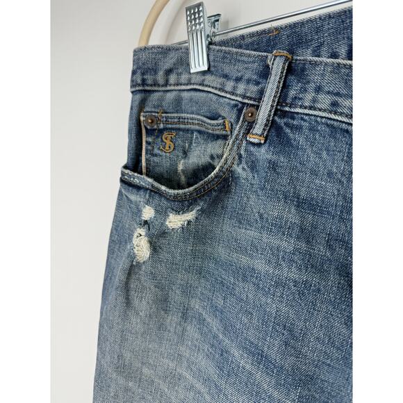 Todd Snyder Jeans Men 32x32 Light Blue Distressed Selvedge Denim from Japan - Picture 3 of 11